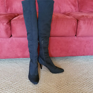 9 West Over the Knee fabric boots